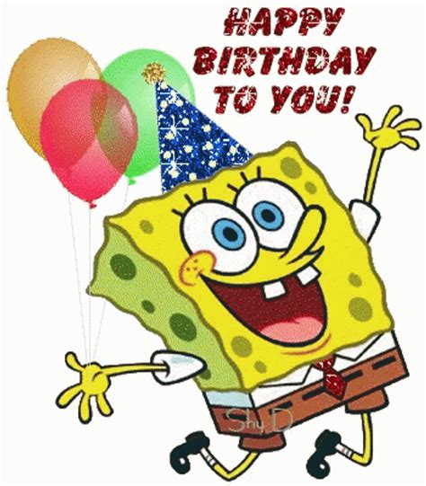 Share the best GIFs now >>>. . Spongebob happy birthday gif
